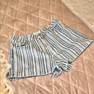 Blue stripe pacsun denim mom short size 30